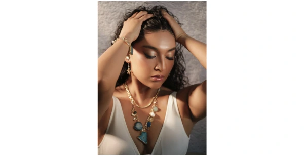 Female Model wearing Evteraa Jewelry